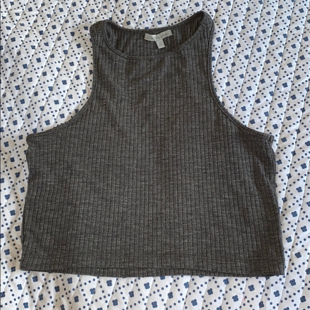 Gray crop top